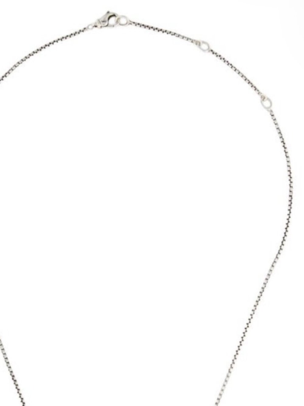 DAVID YURMAN STERLING SILVER 925 DIAMOND PAVE INITIAL 'L' PENDANT NECKLACE - Picture 3 of 6
